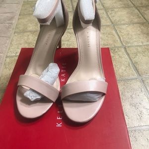 Pink open toe heel sandal
